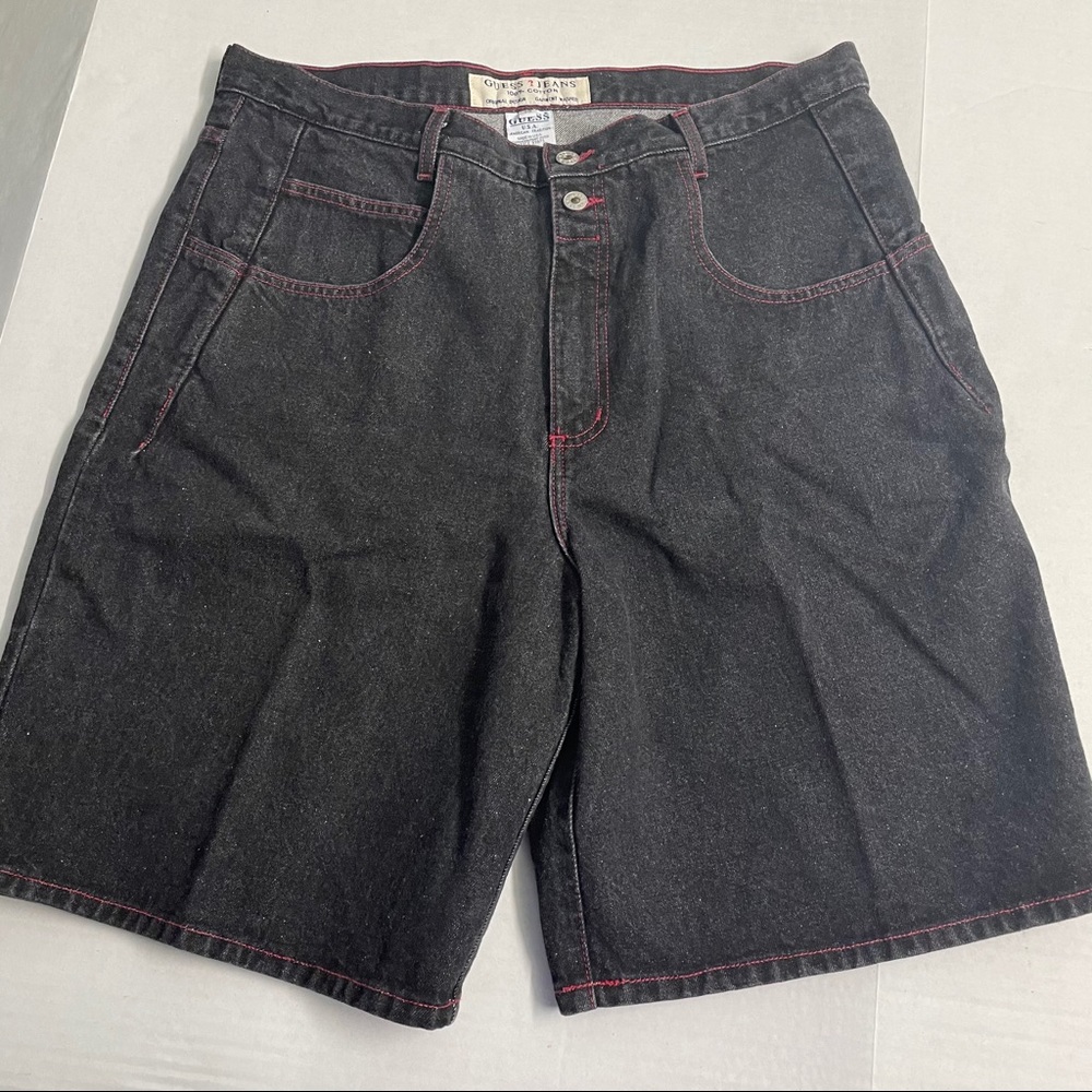 Black GUESS denim jean shorts men pants 38 bottoms